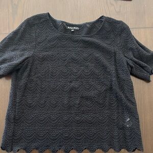 Anthropologie Black Lace Blouse- M